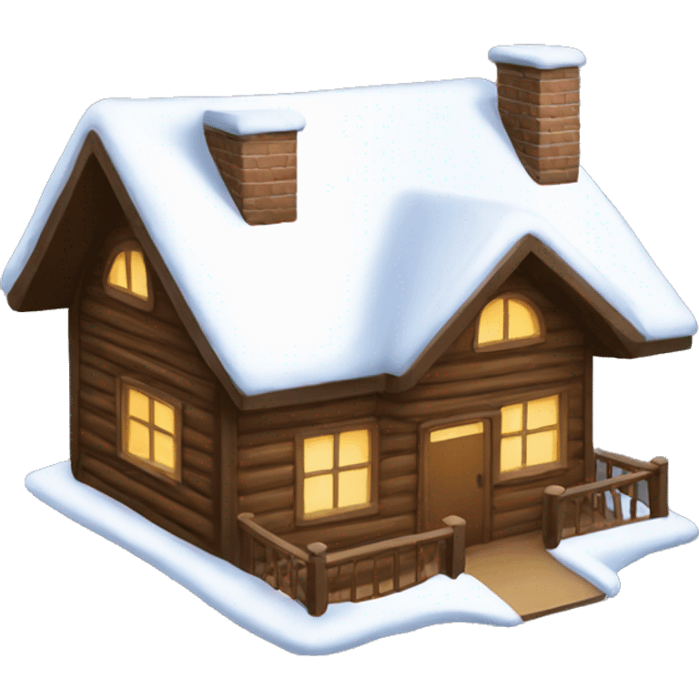 Christmas lodge house emoji