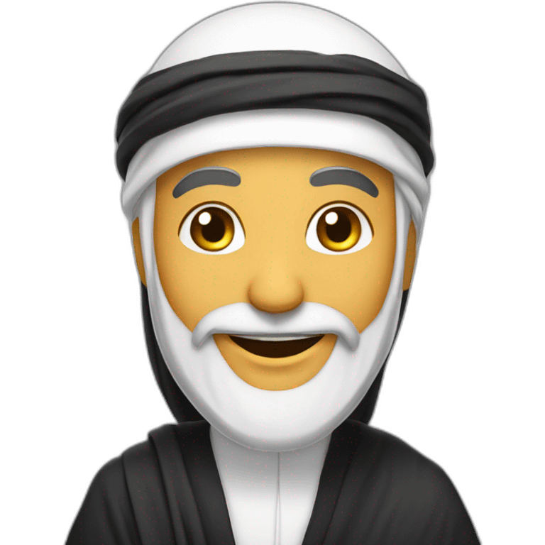 a happy sheikh that is talking emoji