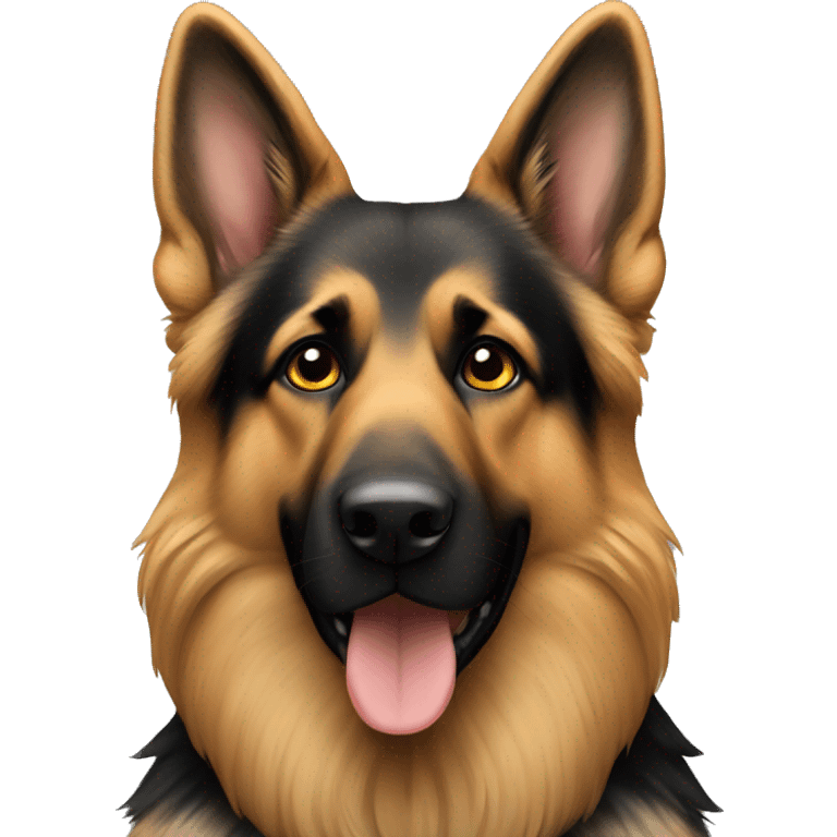 Long hair German shepherd emoji