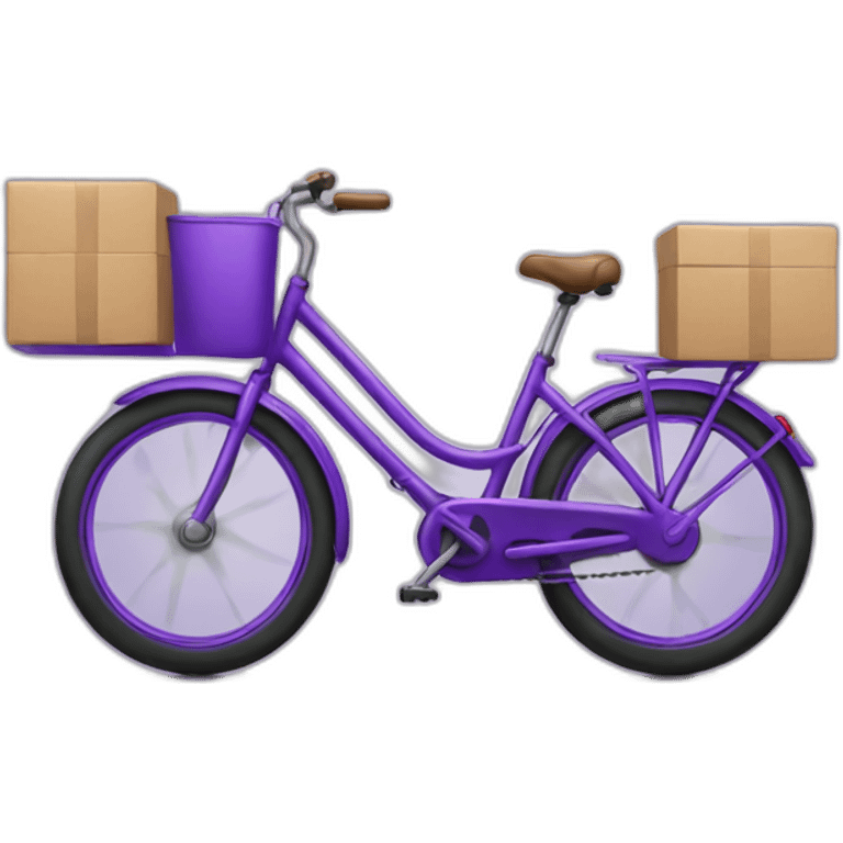 Purple Bike delivery emoji