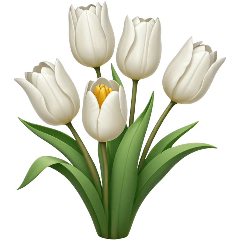 white tulips emoji