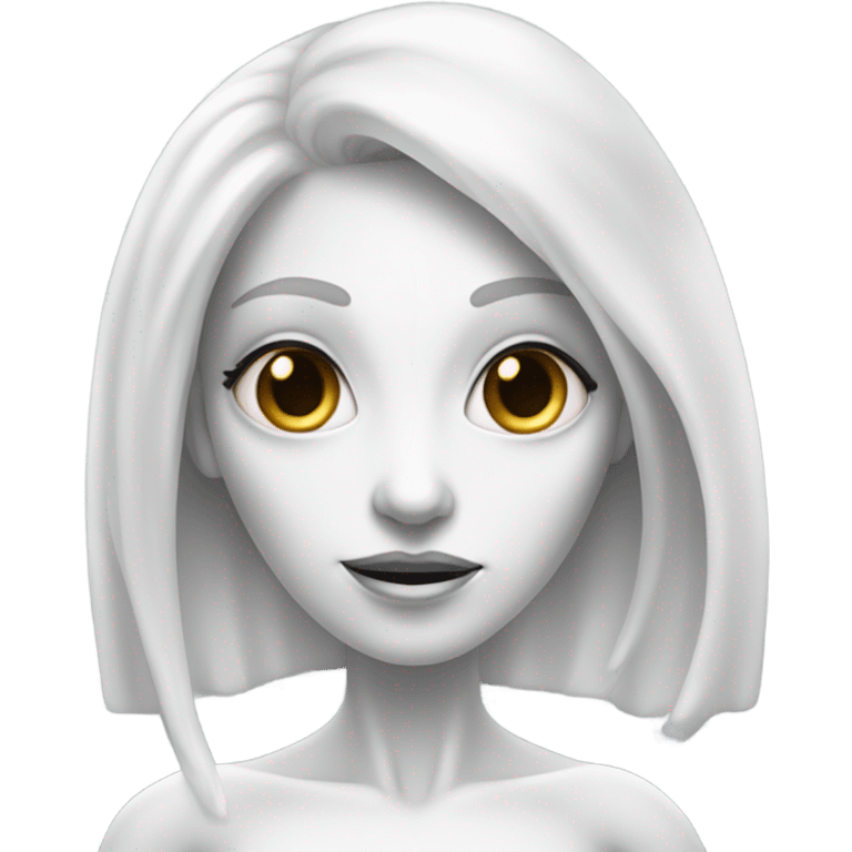 a white alien woman full body emoji