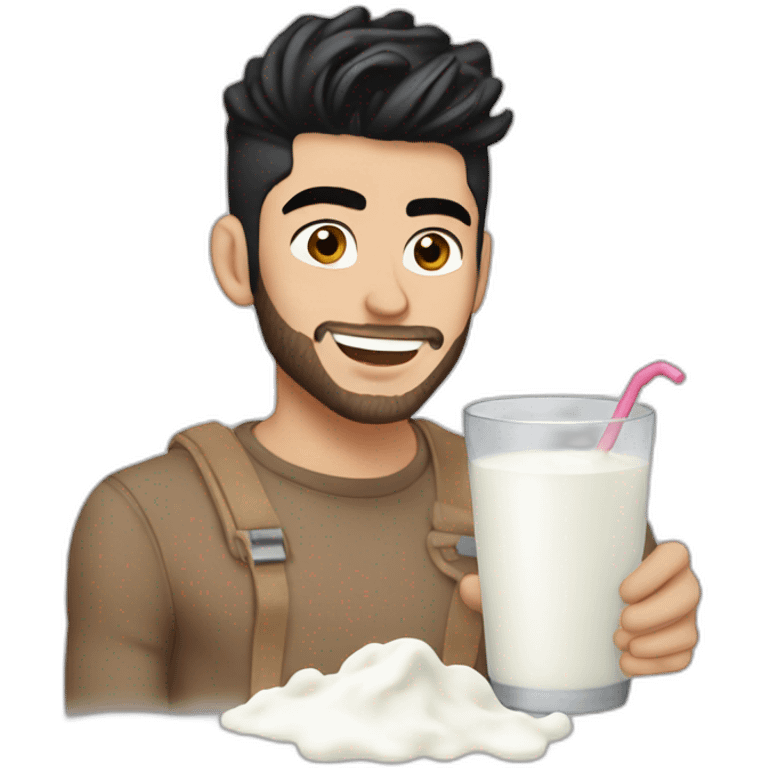 Zayn Malik with milk emoji