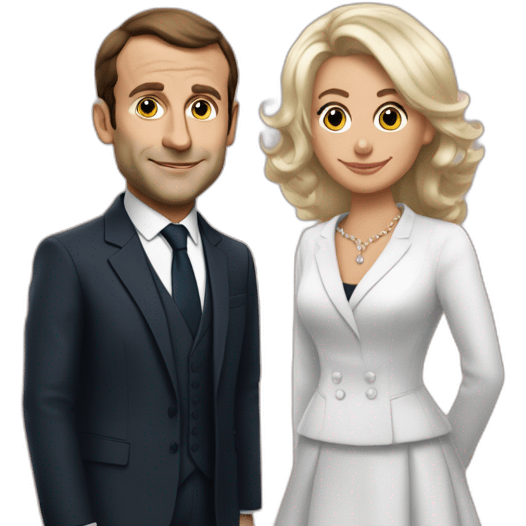 Emanuel Macron sur brigitte emoji