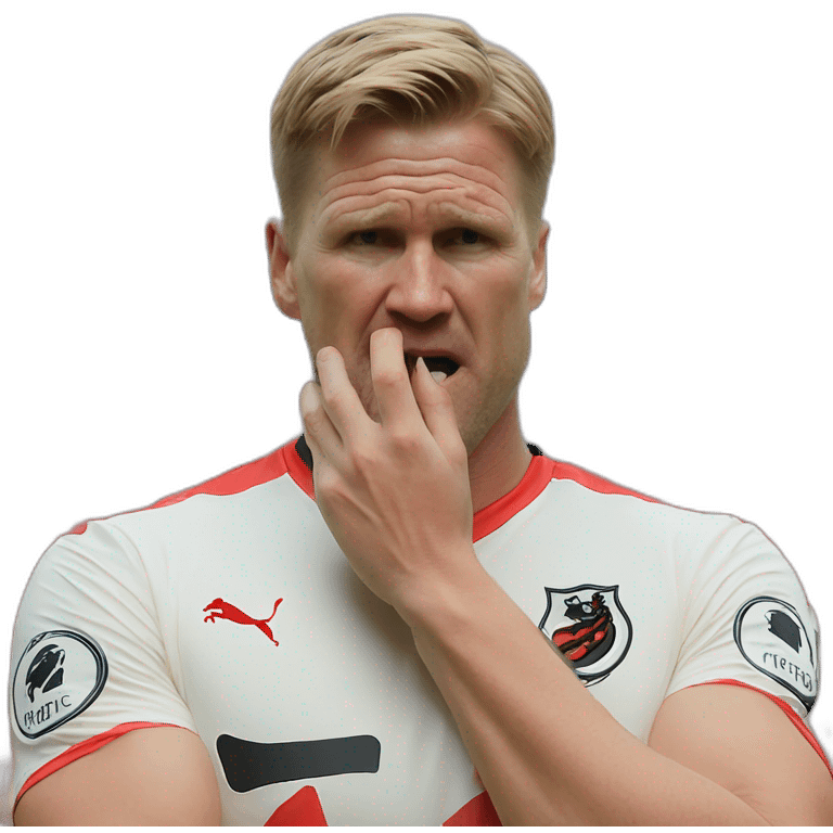 Eddie Howe biting nails emoji