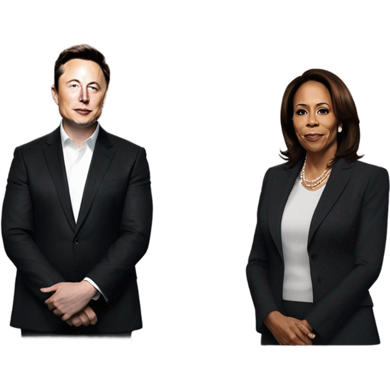 Elon musk and kamla harris emoji