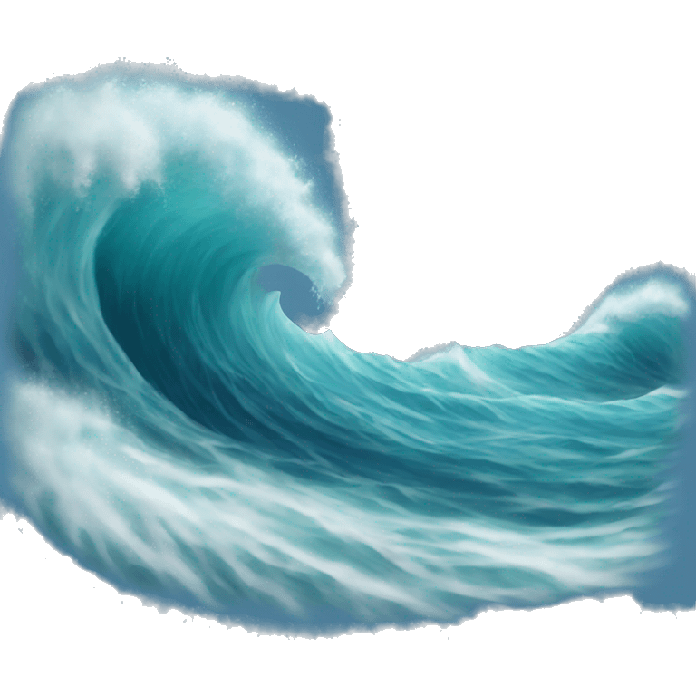 realistic ocean wave emoji