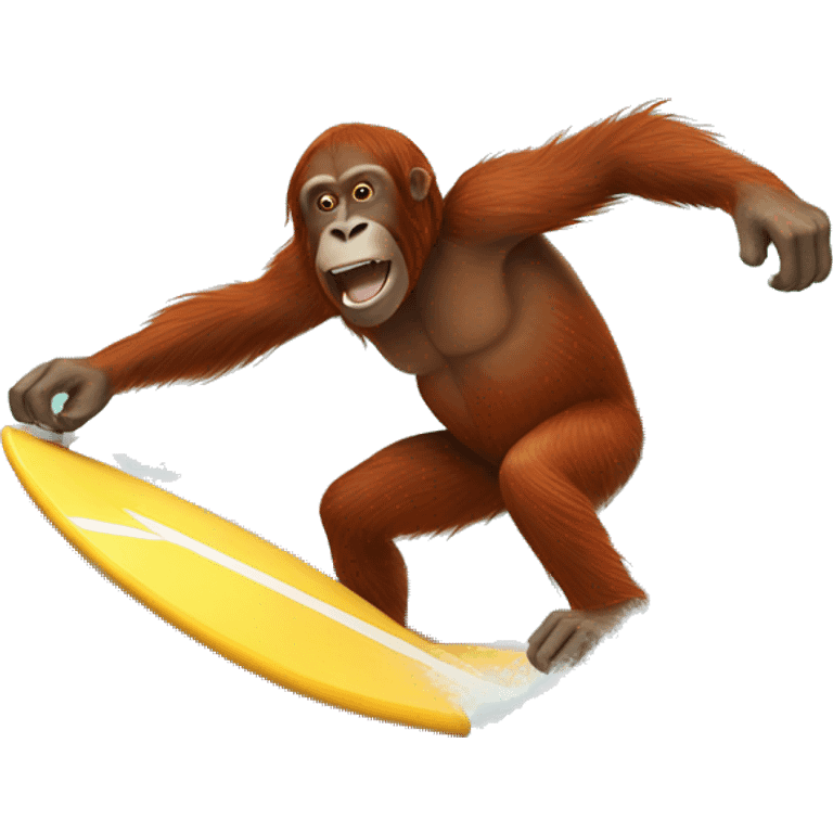 orangutan surfing emoji