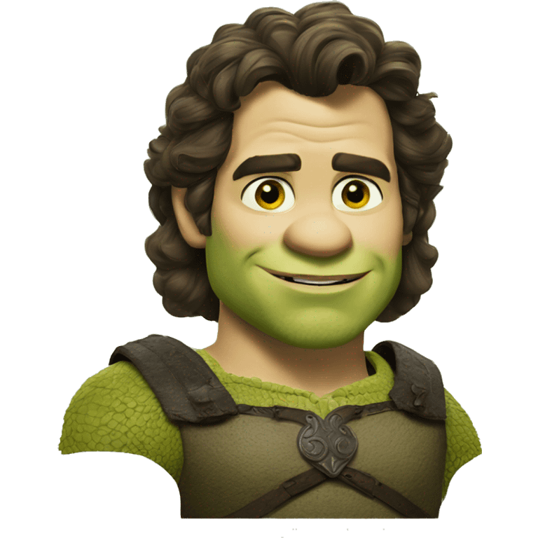 Shrek as Henry Cavill emoji