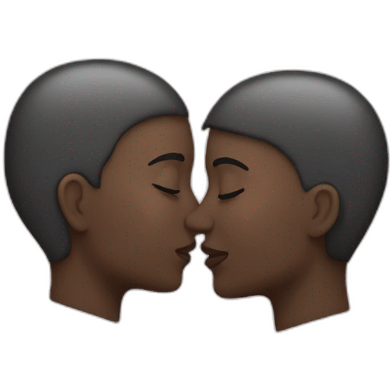 two persons kiss emoji