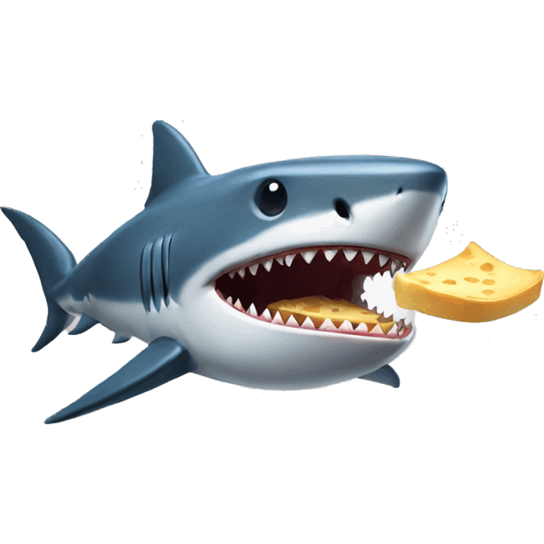 Shark eating chees emoji