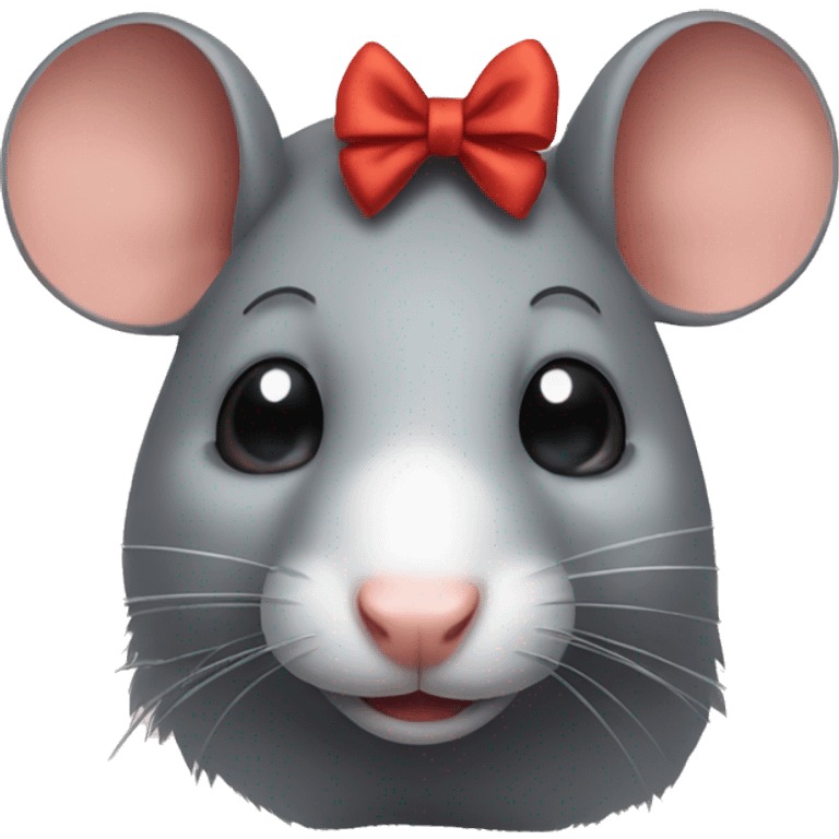 rat with bow emoji