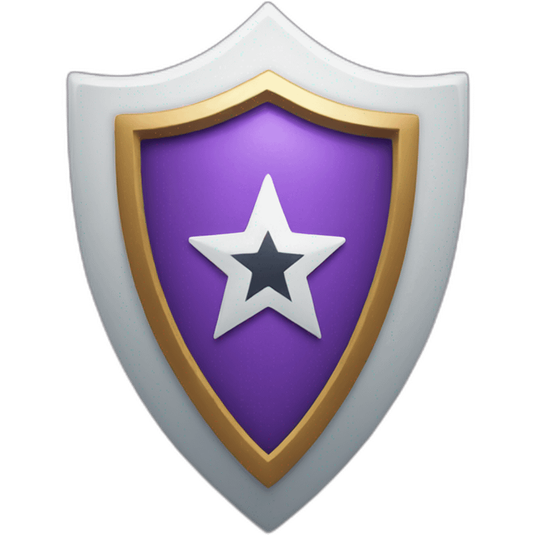 purple shield white star middle emoji