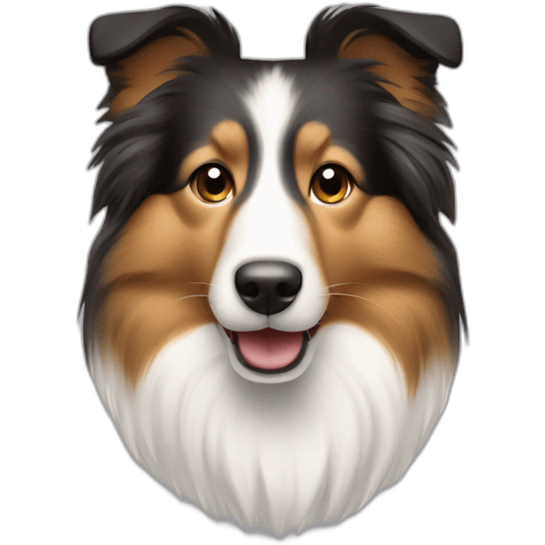 shetland sheepdog tricolor emoji