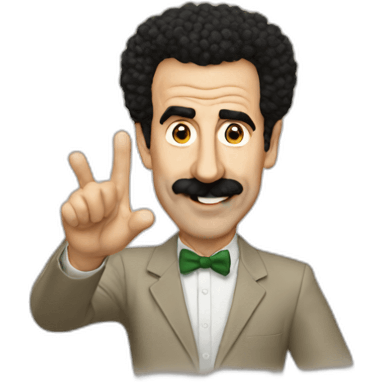 Borat waving emoji