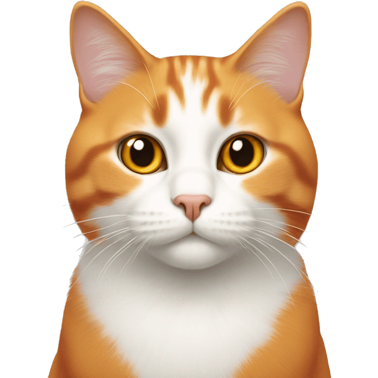 White and orange cat emoji