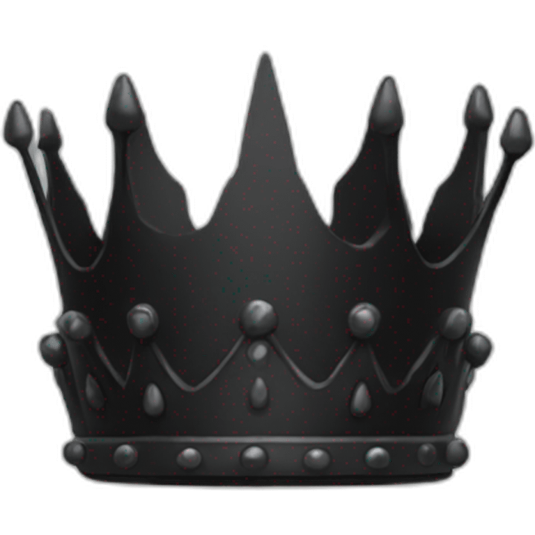 black pointy crown emoji