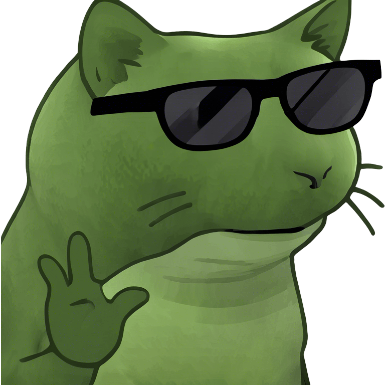 Cat with sunglasses emoji