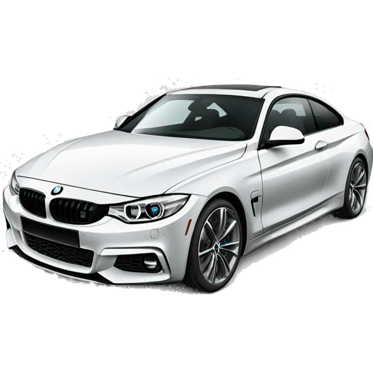 white bmw 4 with plates KLI 3878G emoji