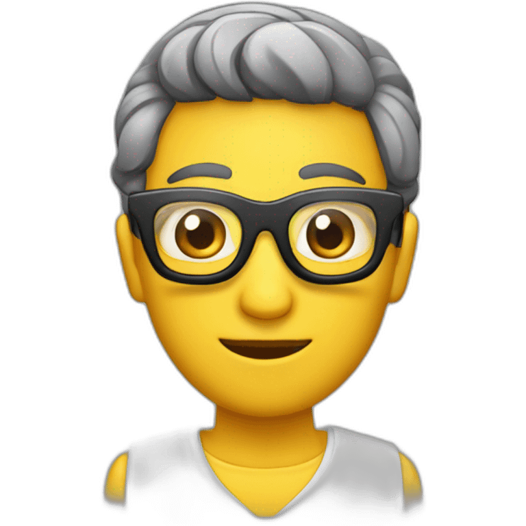 Lelis Vercellesi con gafas de aumento emoji