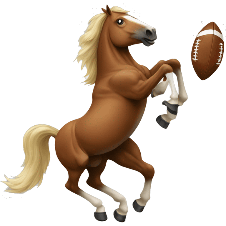 a horse playing football emoji