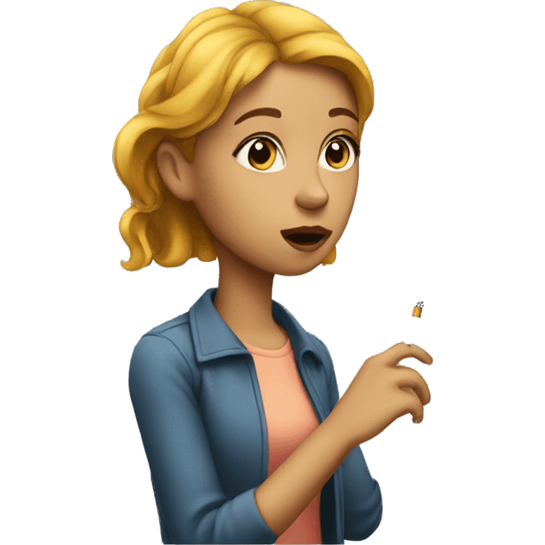 The girl with the cigarette emoji