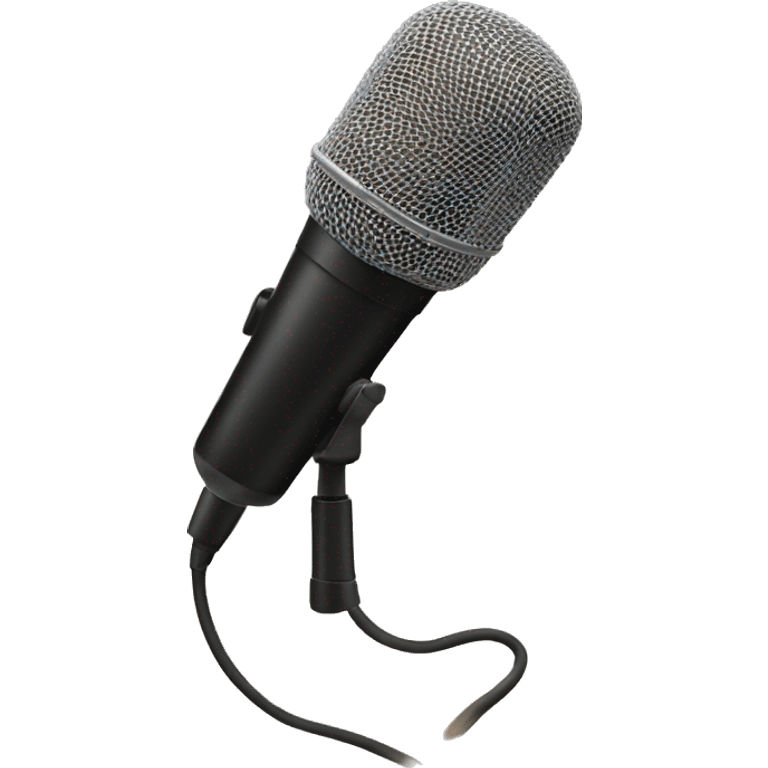 Black and beige microphone emoji