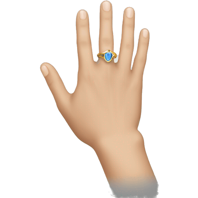 hand with ring on finger emoji