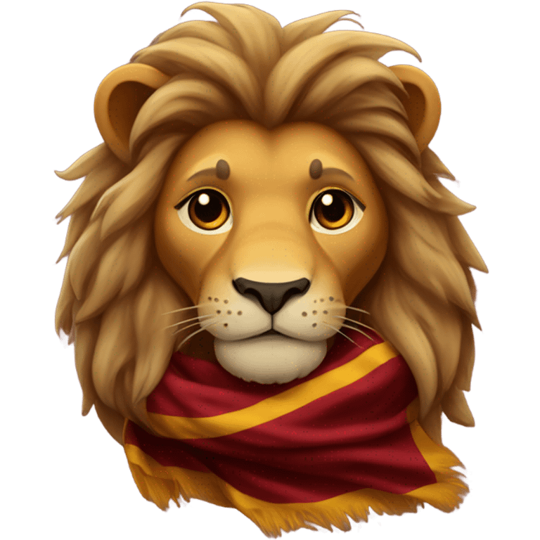 griffindor liok with hogwarts scarf emoji