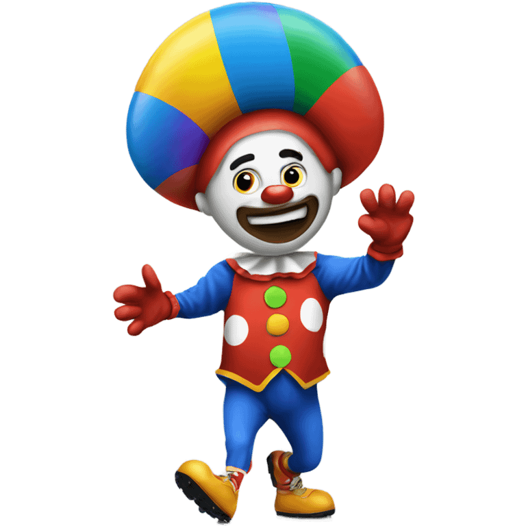 Clown playing football emoji