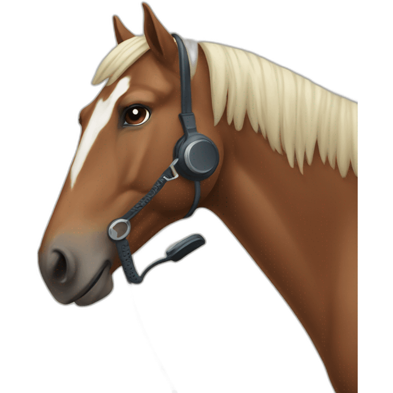 horse talking on a phone emoji