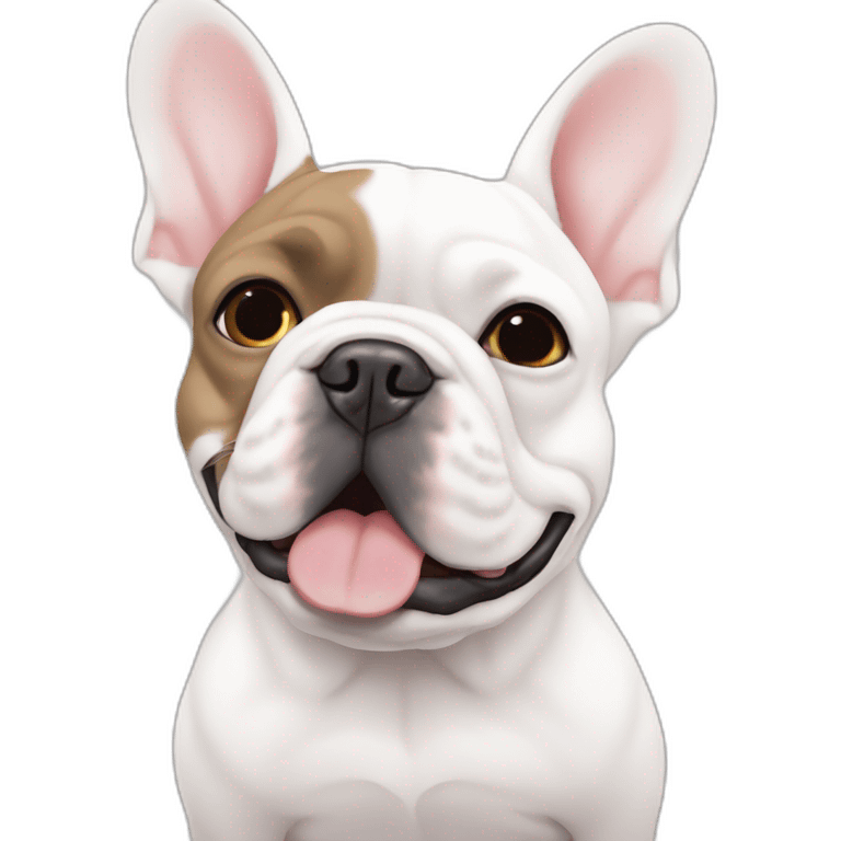 white FRENCH BULLDOG-asmr emoji