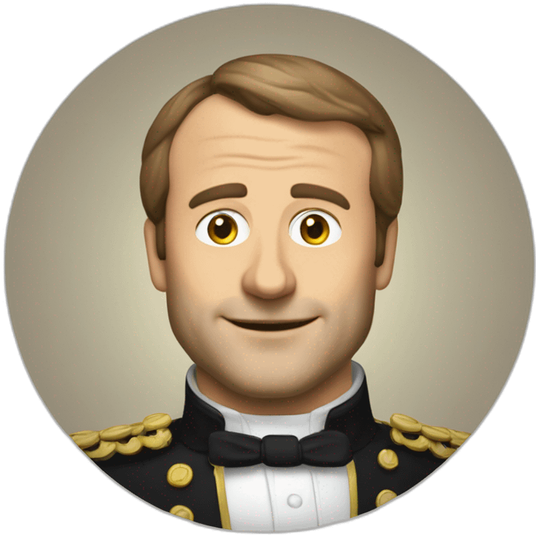 Macron buvant de la bière emoji