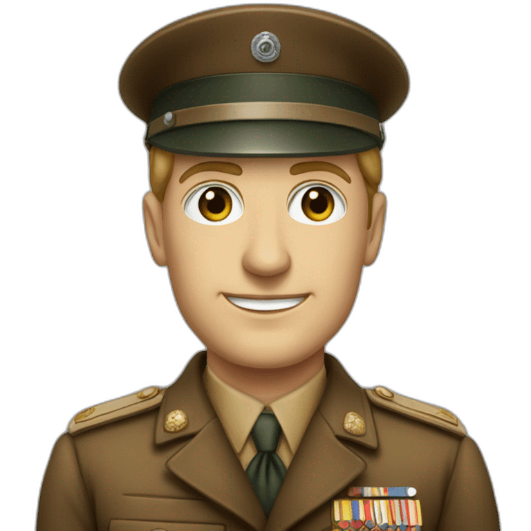 Husband of Eva Braun with brown military costum emoji