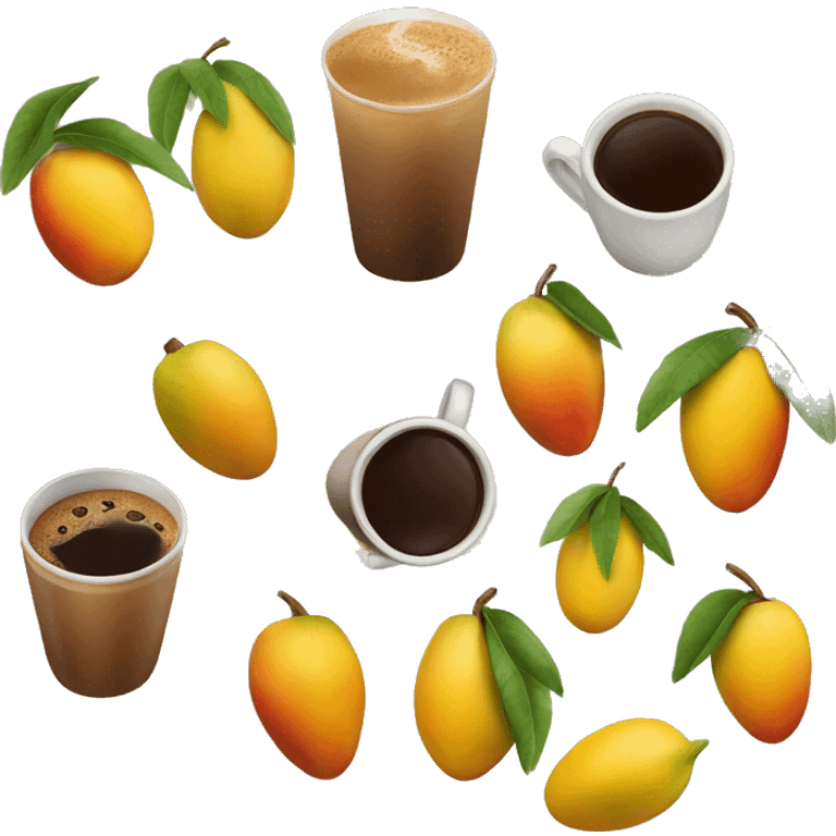 a mango coffee emoji