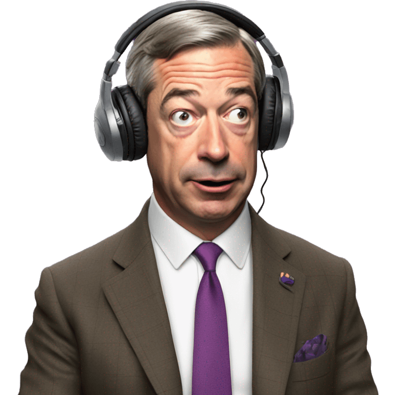 Nigel Farage listening to music  emoji