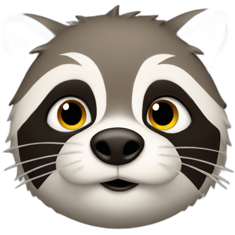 Racoon fat emoji