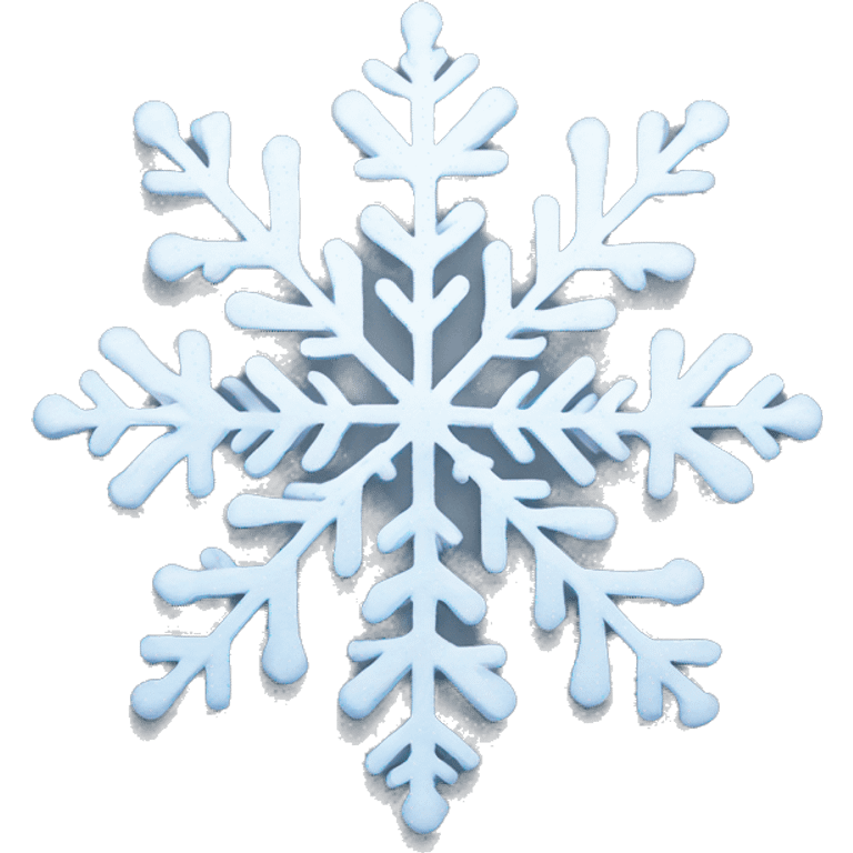 Pretty white snowflake emoji