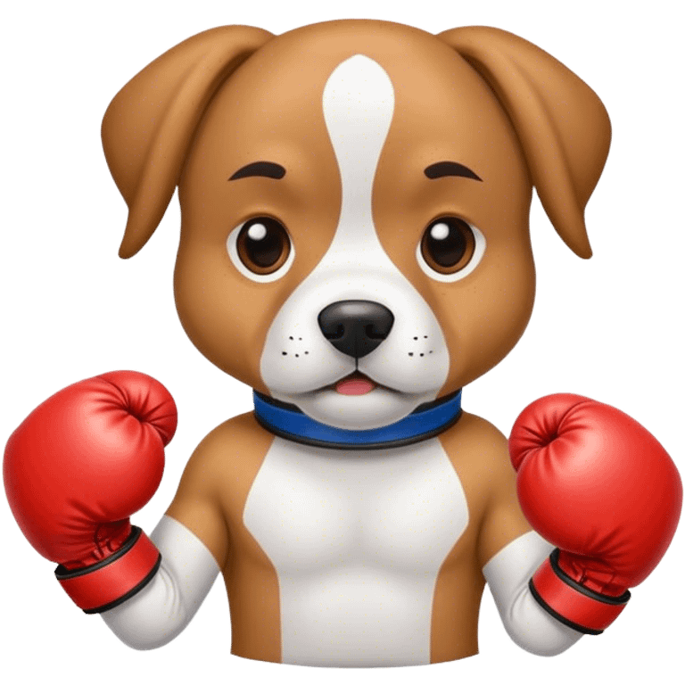 dog with boxing gloves emoji