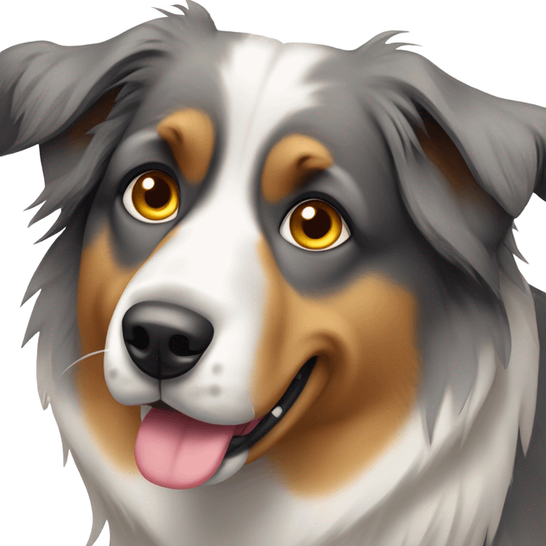 Disappointed American shepherd dog emoji