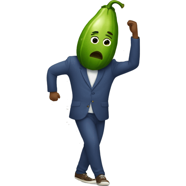 a sad pepino dancing emoji