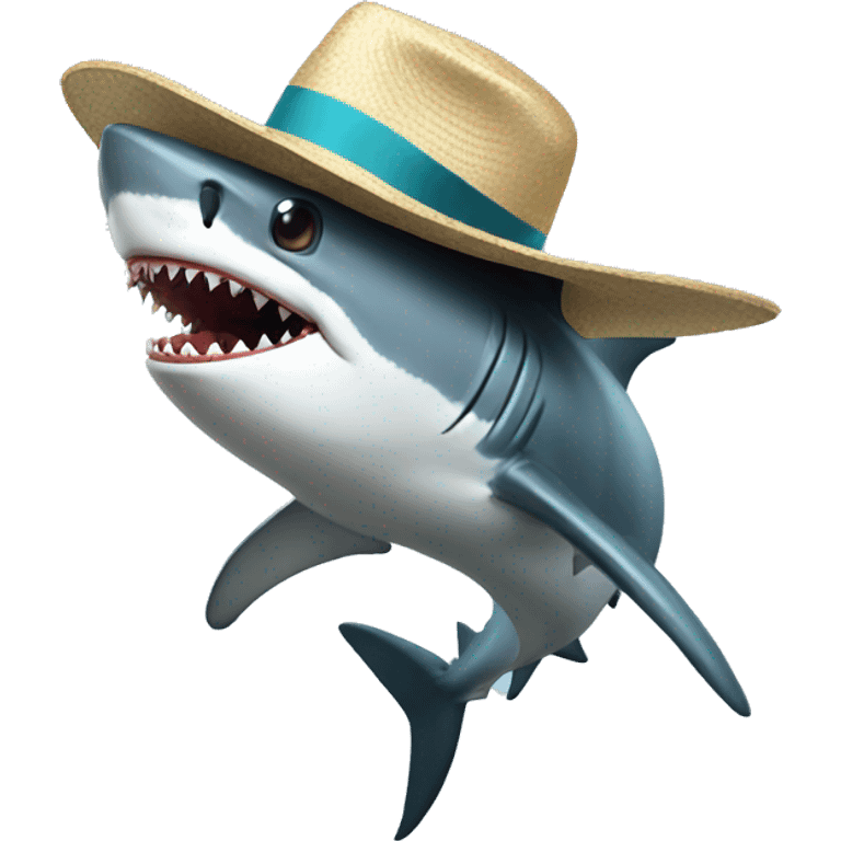 SHARK WITH A ELEGANT HAT  emoji