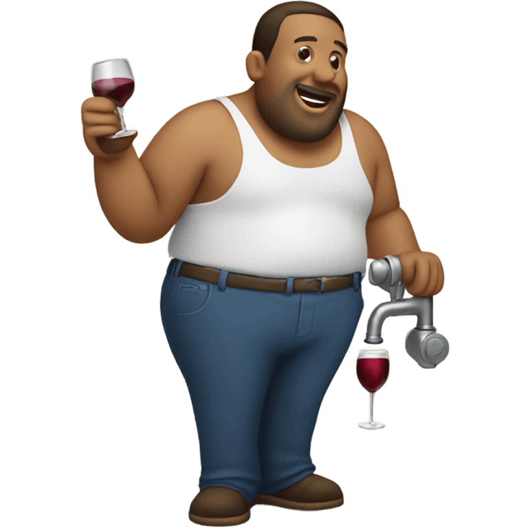 Wine tap on belly  emoji