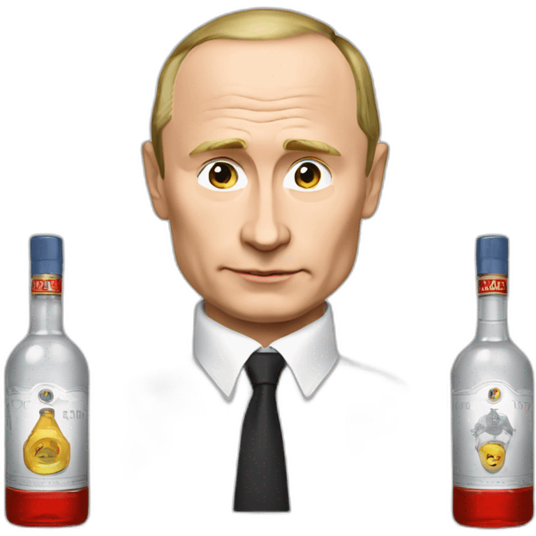 Putin and vodka emoji