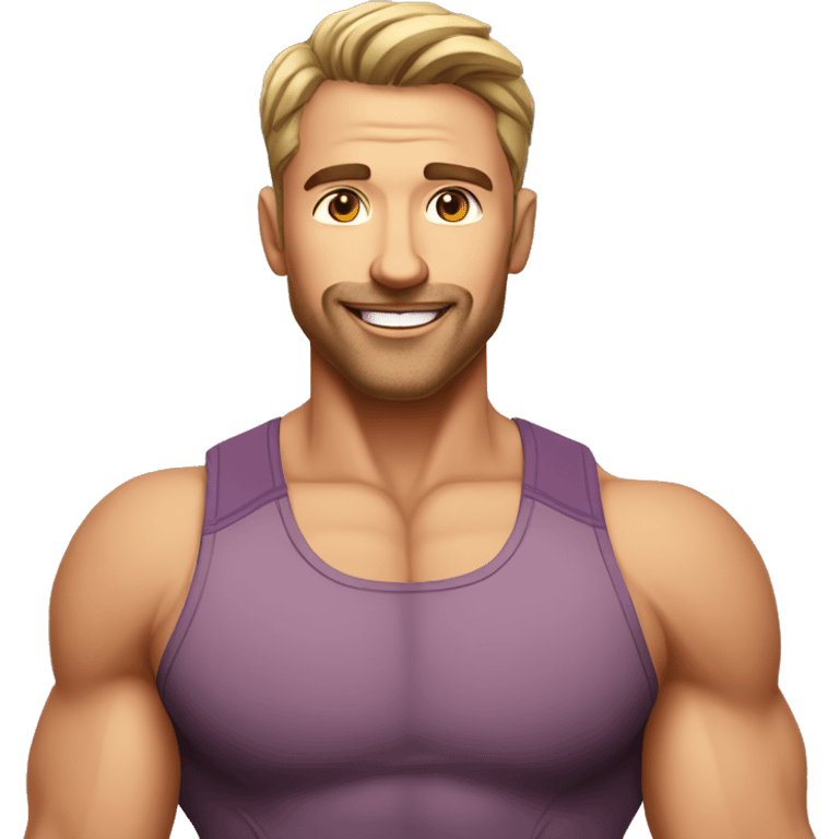 man, fitness trainer, nutrition specialist, portrait emoji