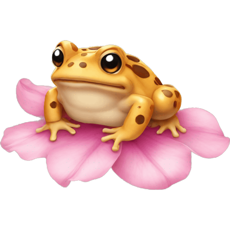 toad covered in petals emoji