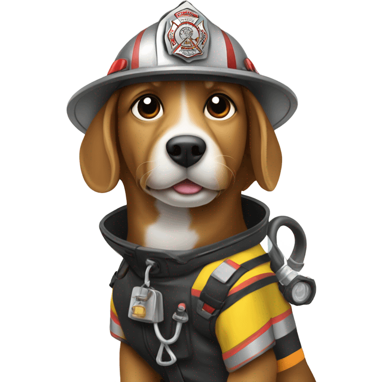 Firefighter dog emoji