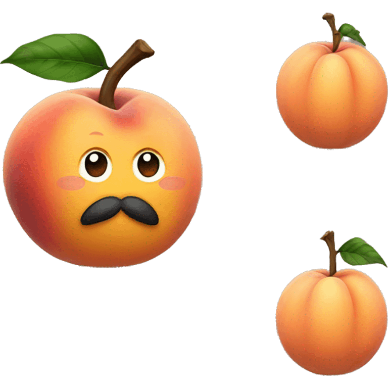 Peach with beard emoji