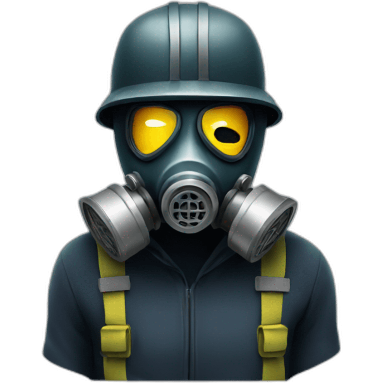 angry man in gasmask emoji