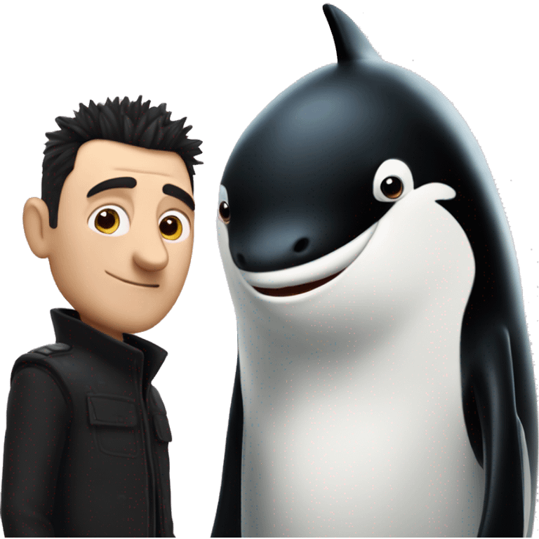 Gru with a orca emoji